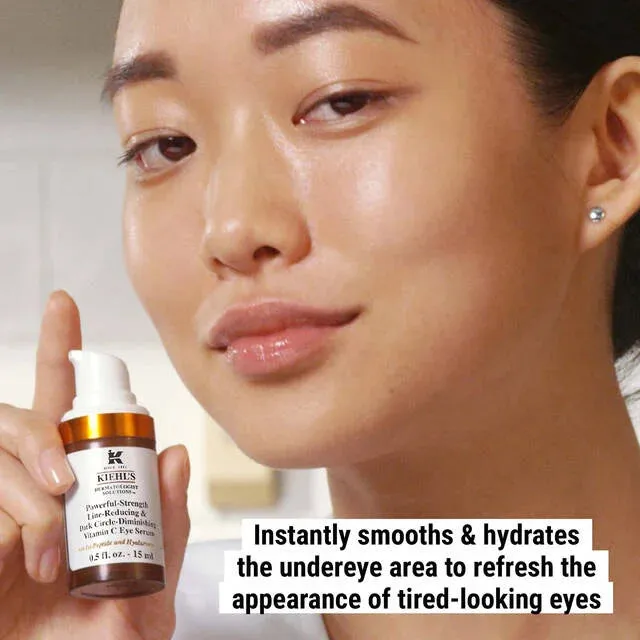 Kiehl's dermatologist solutions powerful strength line reducing and dark circles dimensioning vitamin C eye Serum سيروم العين لعلاج الخطوط والهالات من كيلز