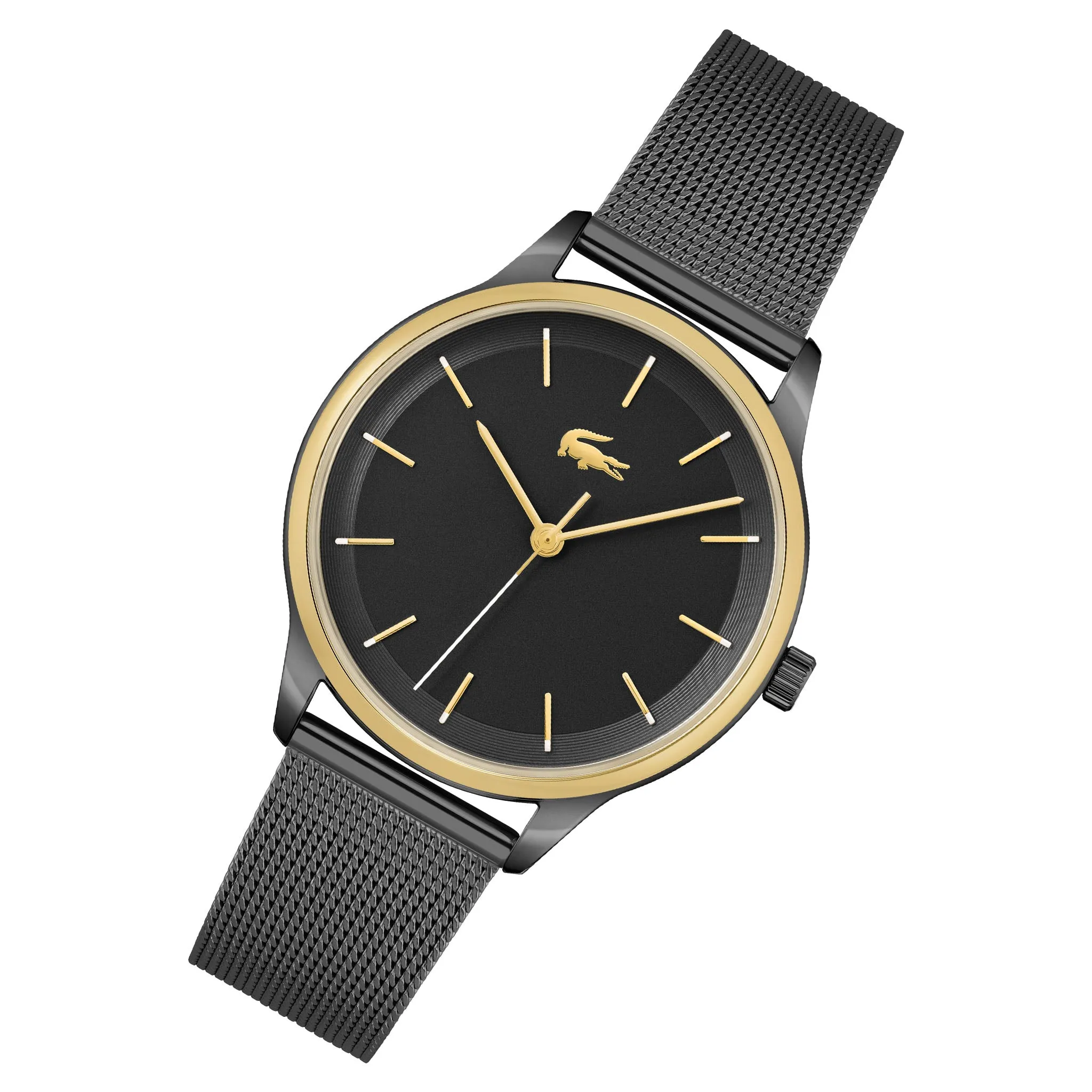 Lacoste Steel Mesh Black Dial Women's Watch - 2001210