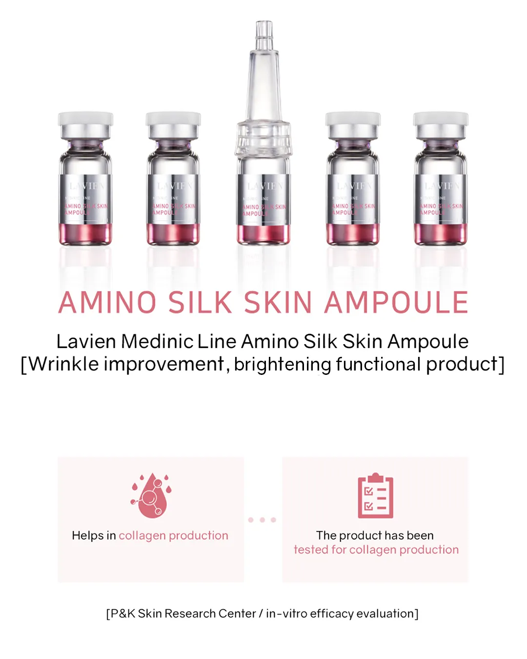 Lavien Amino Silk Skin Ampoule (Pink)