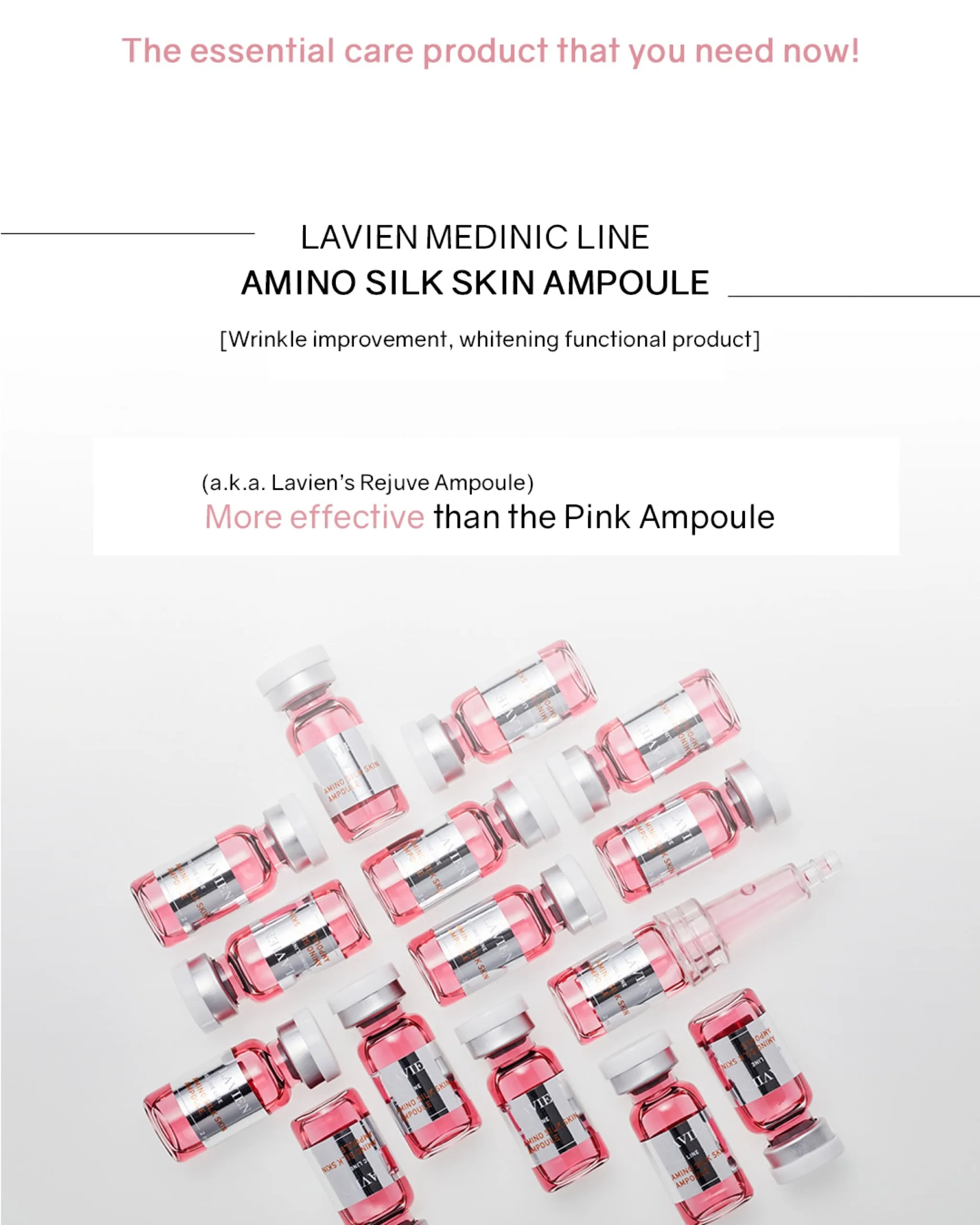 Lavien Amino Silk Skin Ampoule (Pink)
