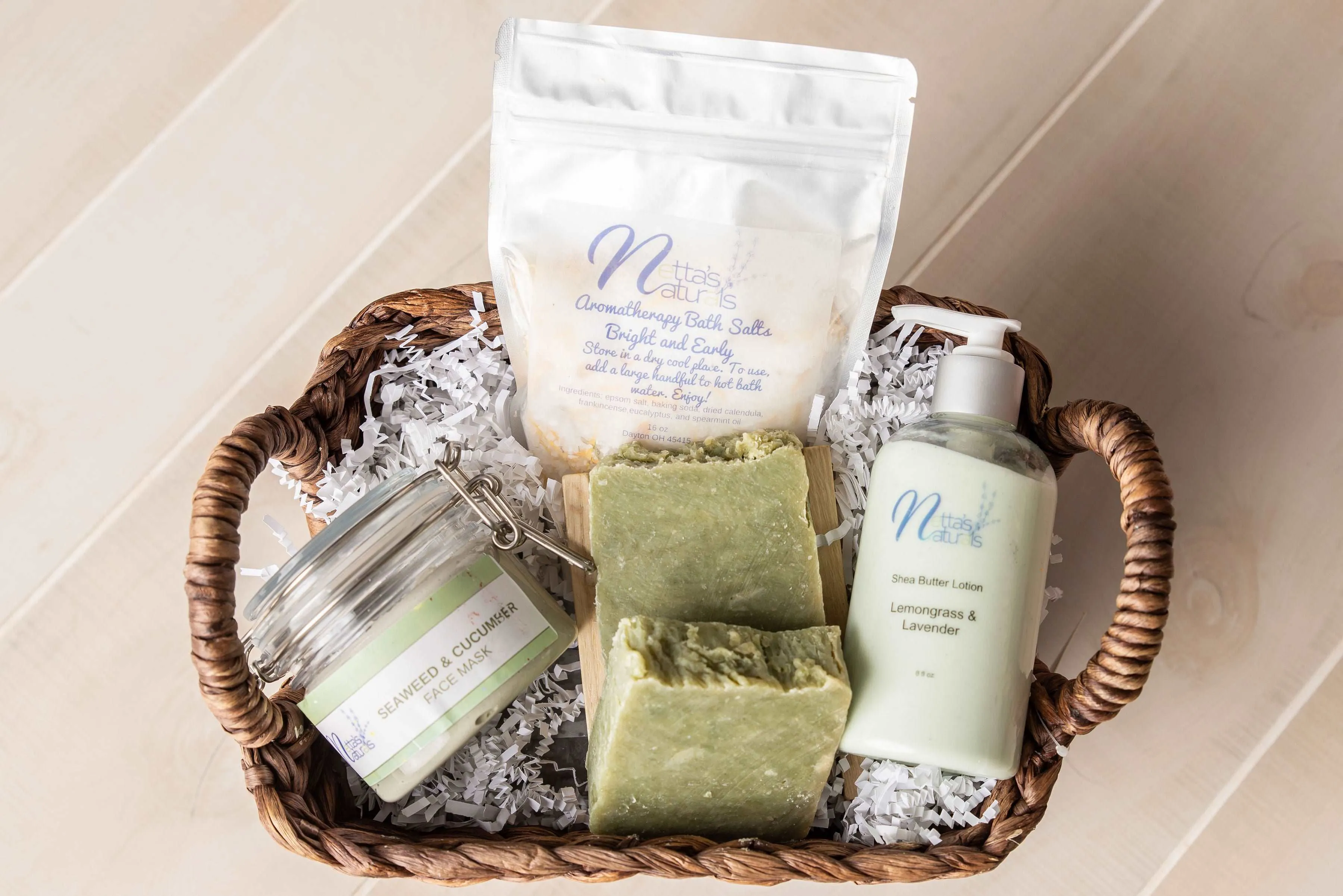 Lemongrass and Lavender Unwind Gift Basket