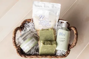 Lemongrass and Lavender Unwind Gift Basket
