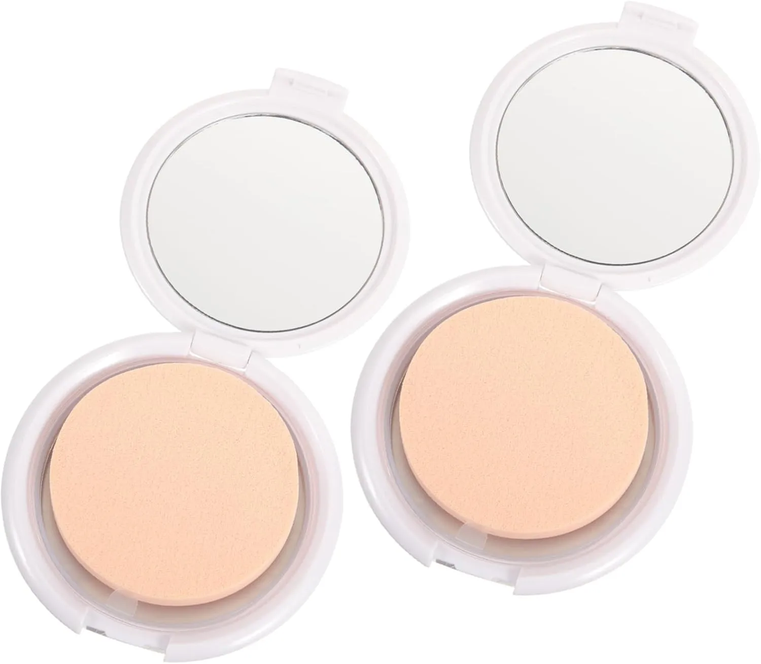 LIFKOME 2pcs Portable Empty Cushion Foundation Case with Puff Makeup Container for Cream Powder Travel-friendly Design with Mirror and Compact Use