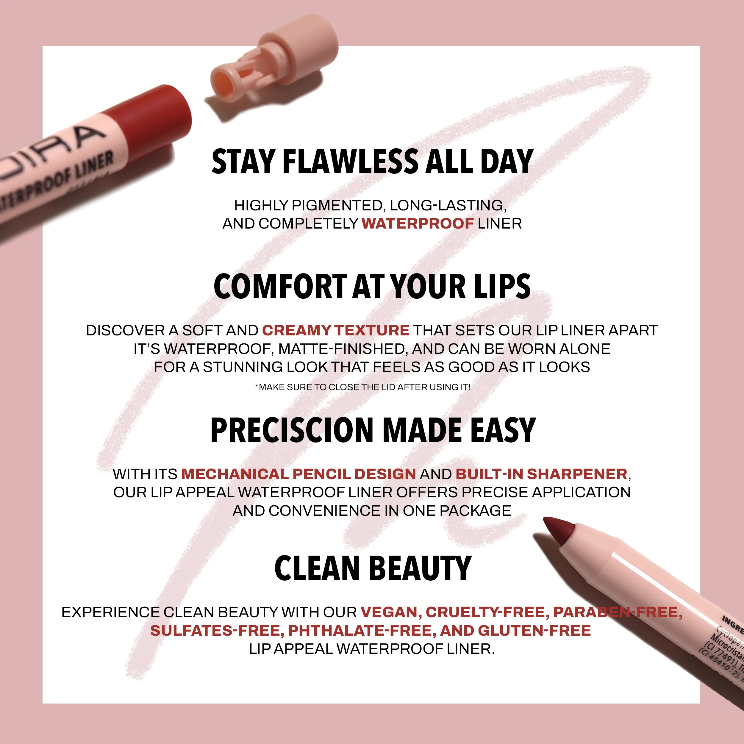 Lip Appeal Waterproof Liner (023, Identity)