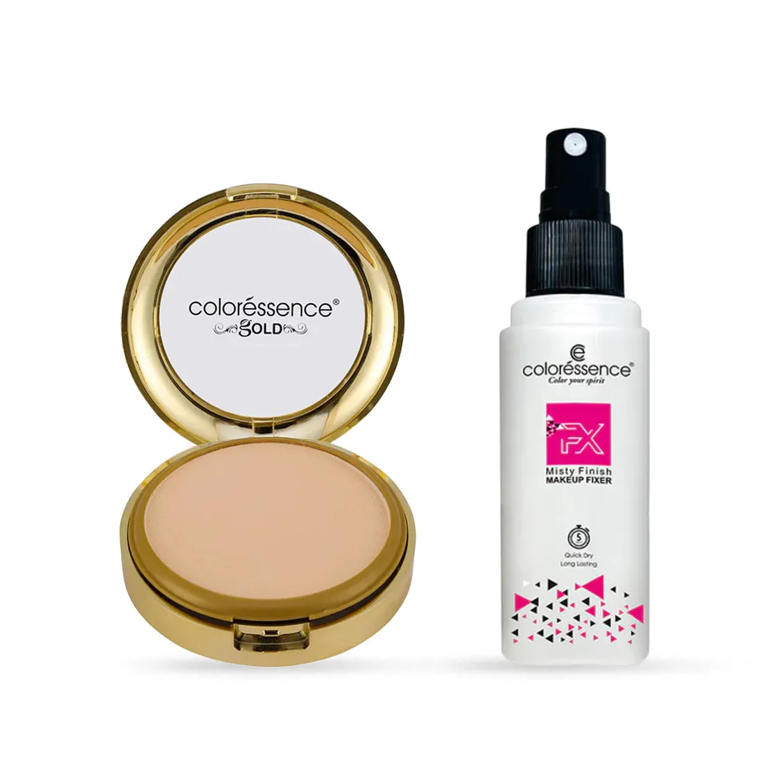 Long Hour Makeup Stay Combo- Compact Powder  Fixing Spray