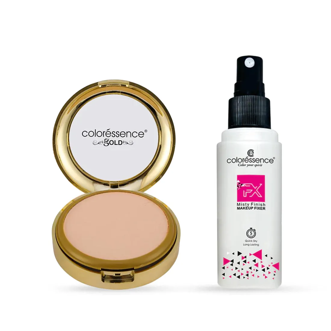 Long Hour Makeup Stay Combo- Compact Powder  Fixing Spray