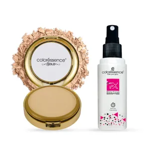 Long Hour Makeup Stay Combo- Compact Powder  Fixing Spray