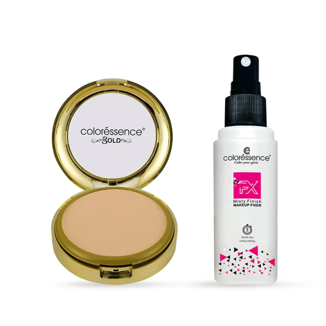 Long Hour Makeup Stay Combo- Compact Powder  Fixing Spray