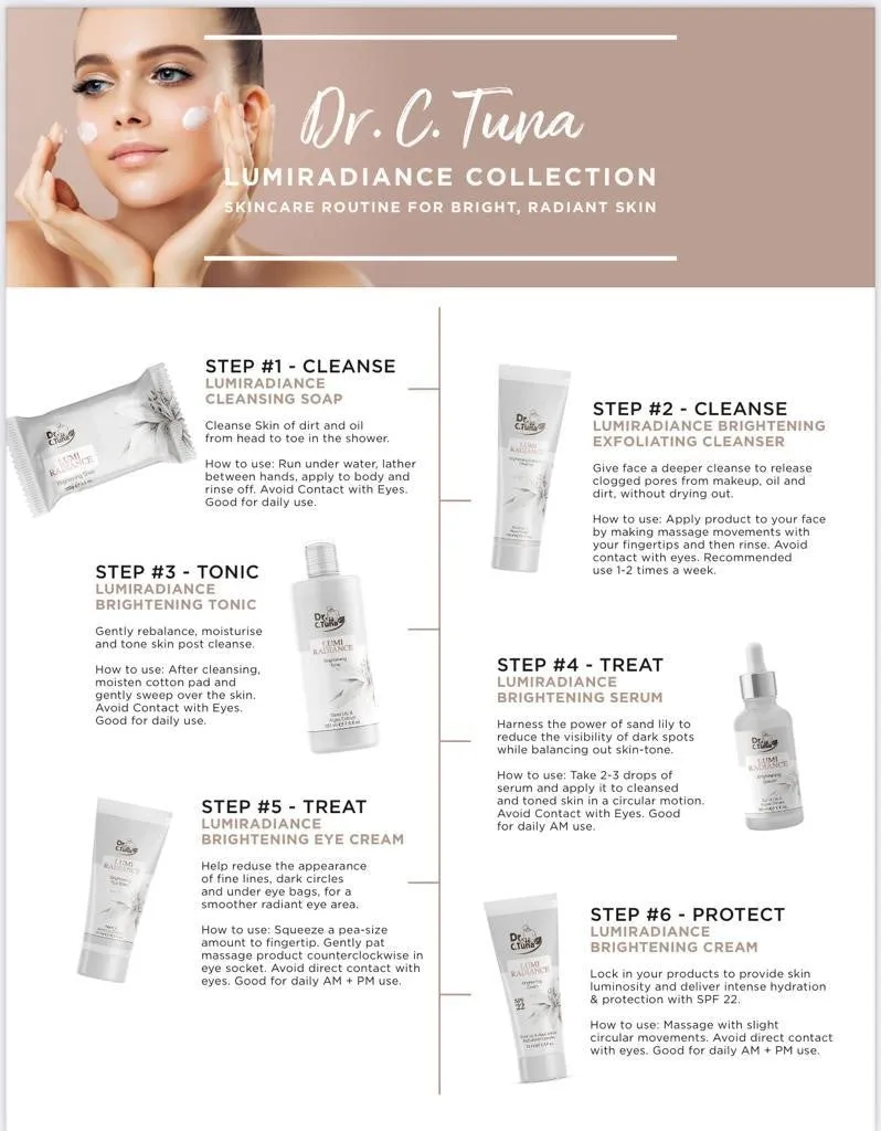 LumiRadiance Kit Bundle | Dr. C. Tuna | Farmasi Set of 4