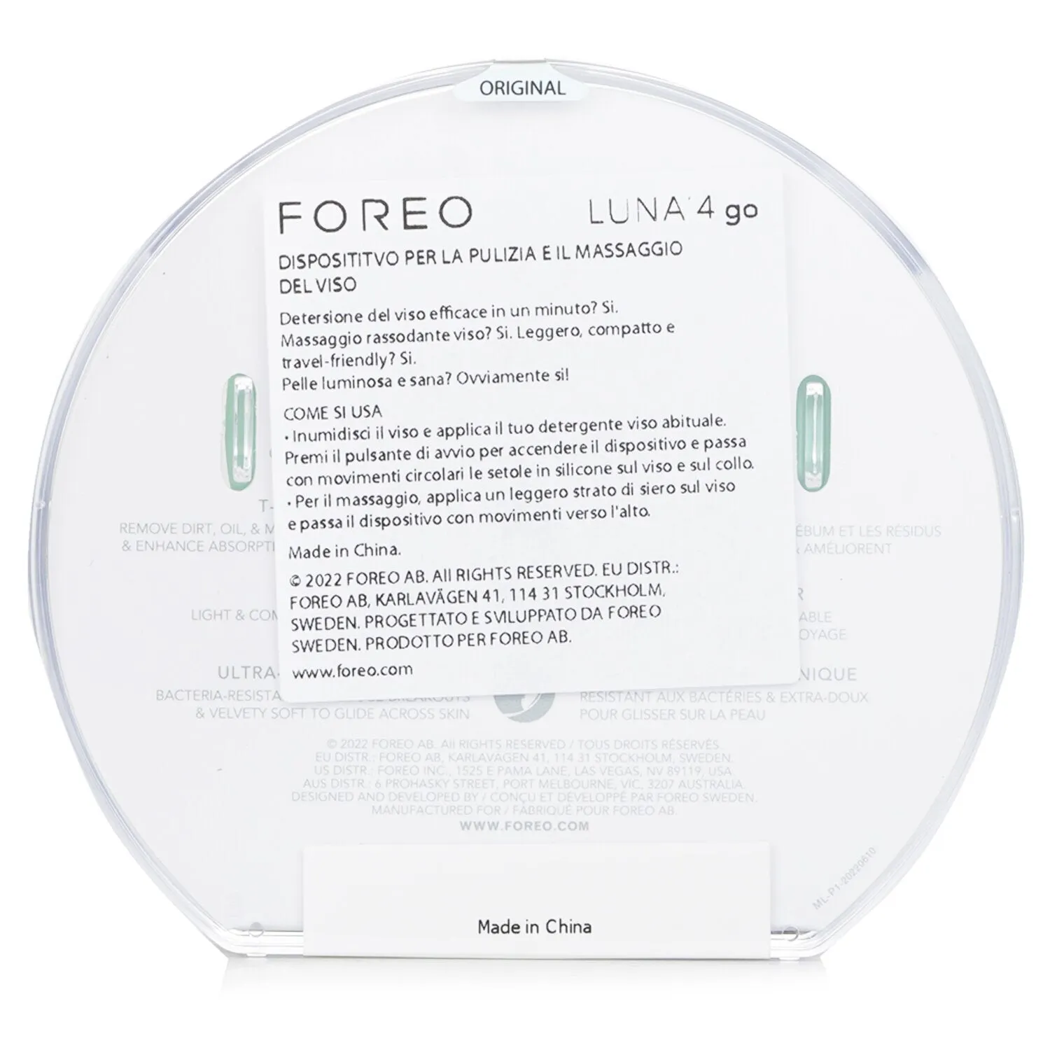 Luna 4 Go Facial Cleansing & Massaging Device - # Pistachio
