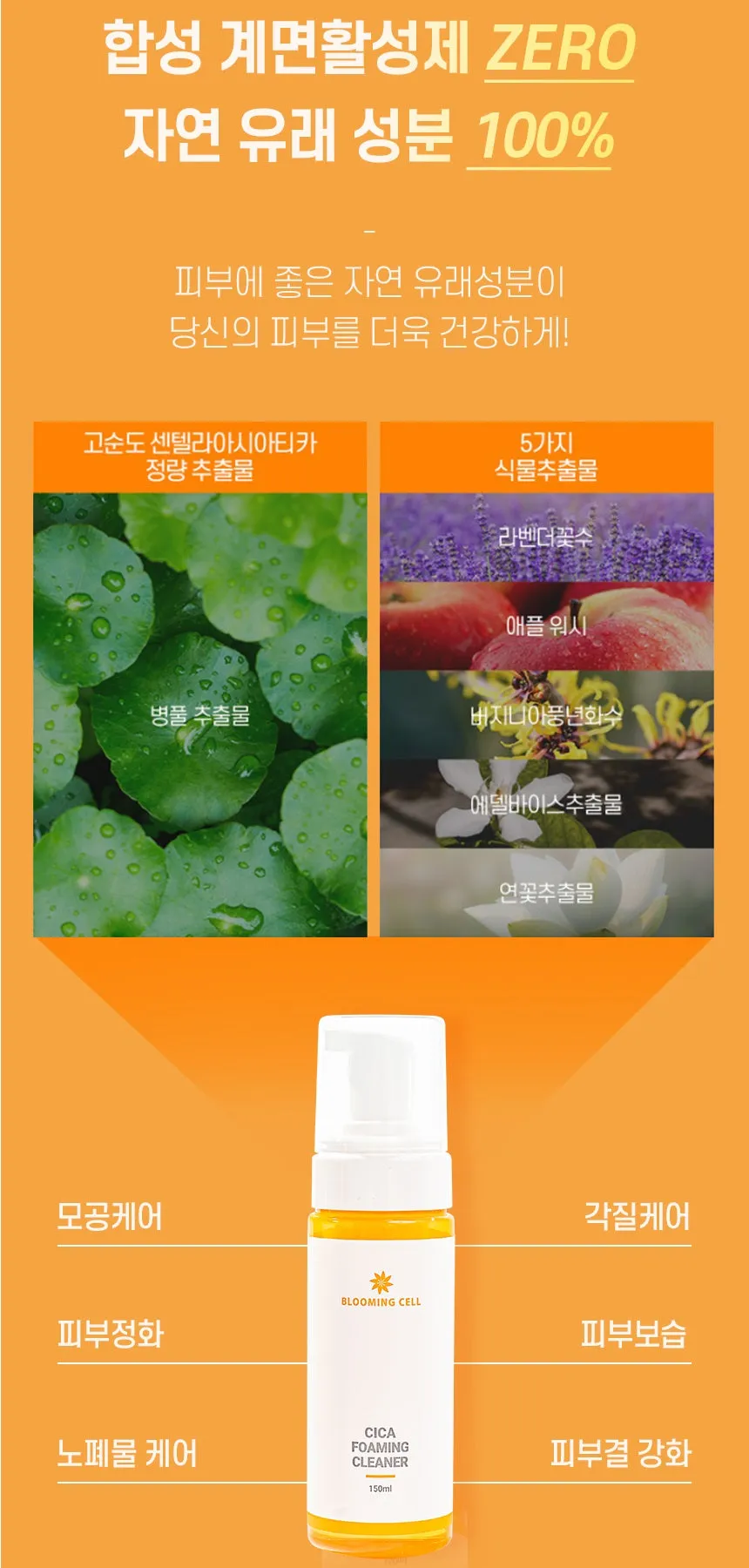 Made in Korea BLOOMING CELL CICA FOAMING Cleanser 1 1(150ml 150ml)
