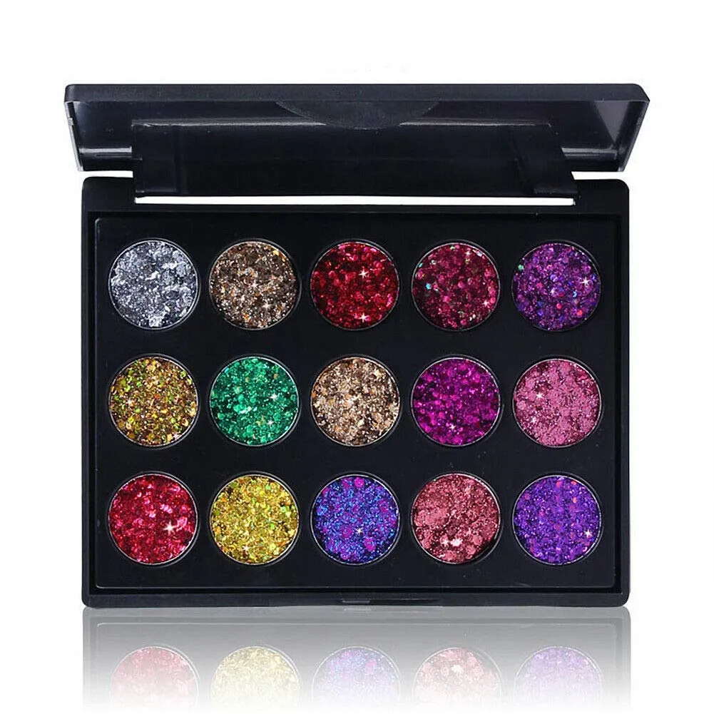 Magik Glitter Eyeshadow 15 Color Matte Makeup Kit Shimmer Eye Shadow Powder Palette (#02)