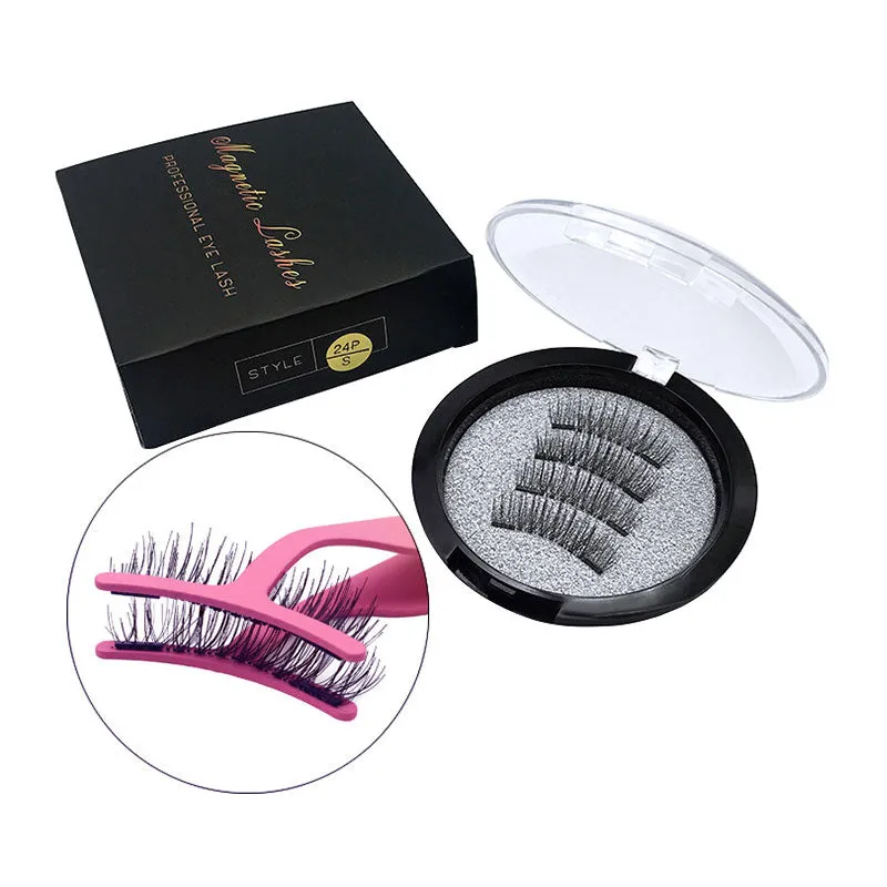 Magnetic False Eyelash Applicator Tweezers Stainless Steel