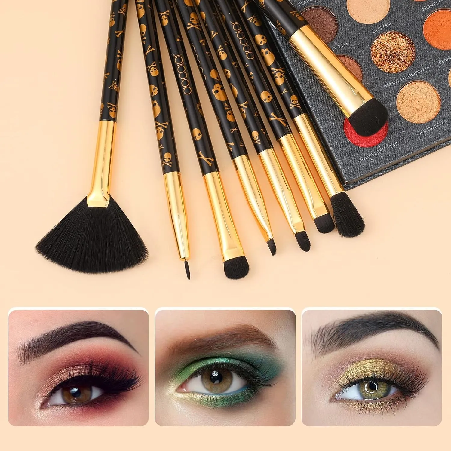 Makeup Brush Set Professional 12Pcs Goth Makeup Brushes Premium Gift Face Powder Foundation Blending Blush Eye Shadow Cosmetics Brushes