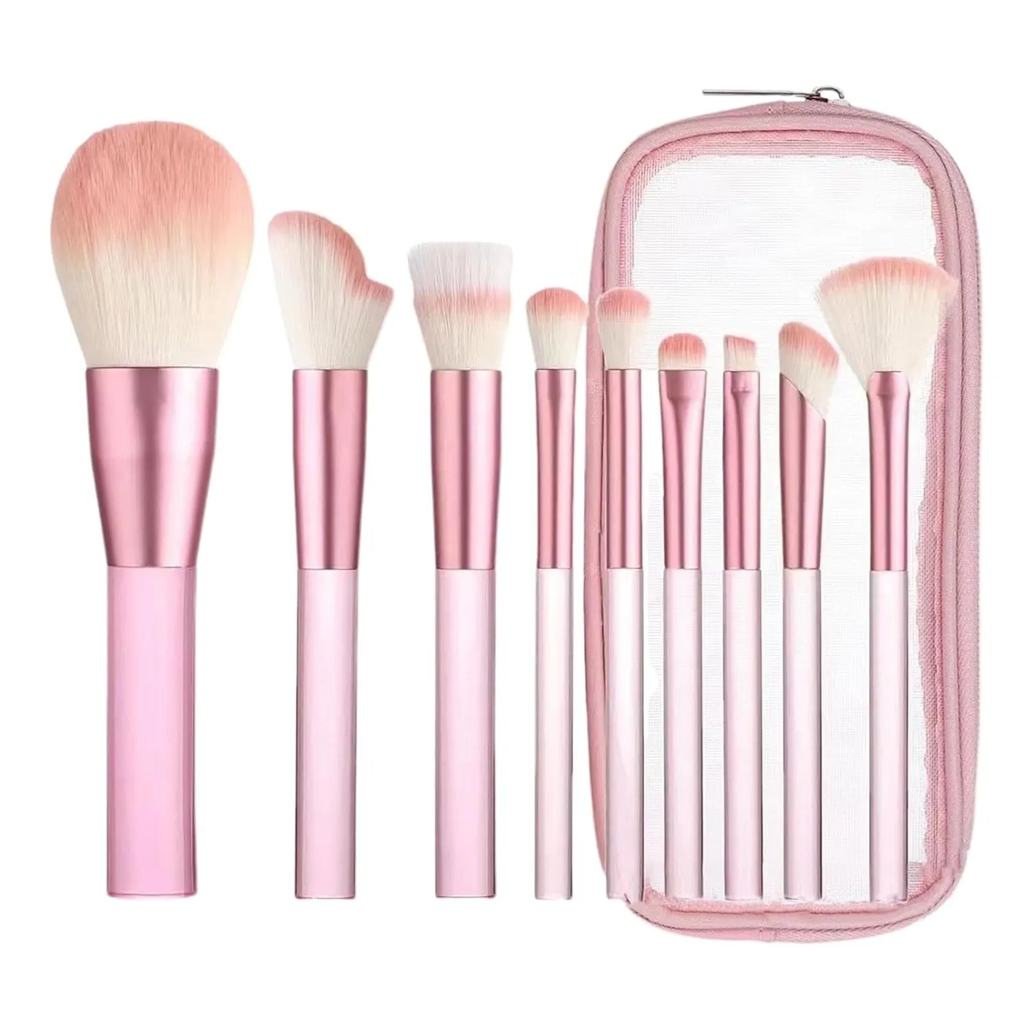Makeup Brushes with Storage Case, 9 Pcs Synthetic Premium Foundation Brush,Eyeliner Contour Eyeshadow Blending Powder Concealer Brushes,Birthday Gifts for Women