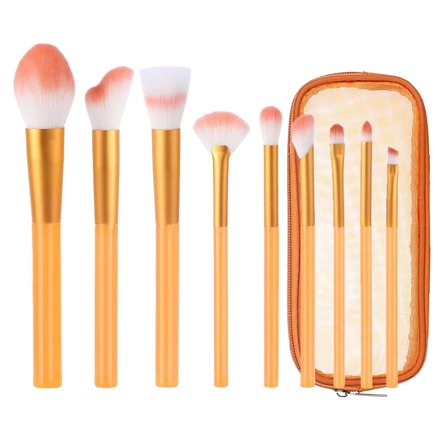 Makeup Brushes with Storage Case, 9 Pcs Synthetic Premium Foundation Brush,Powder Eyeliner Blending Contour Concealer Eyeshadow Brushes for Makeup,Birthday Gifts for Women