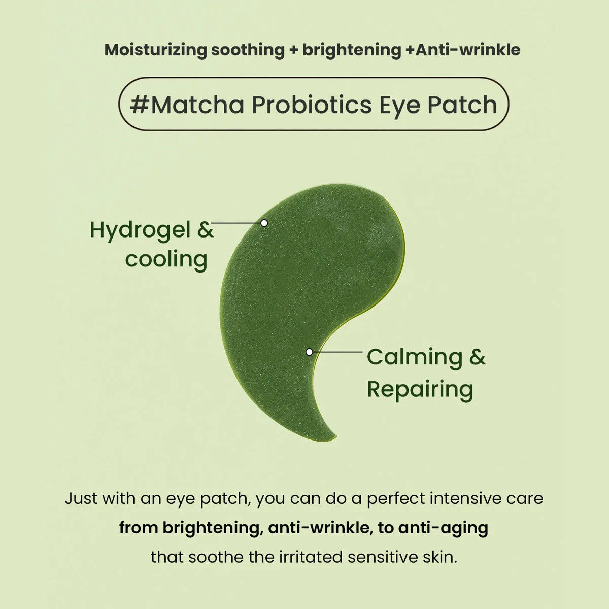 Matcha Biome Hydrogel Eye Patch 1.4g/0.05oz *60pcs