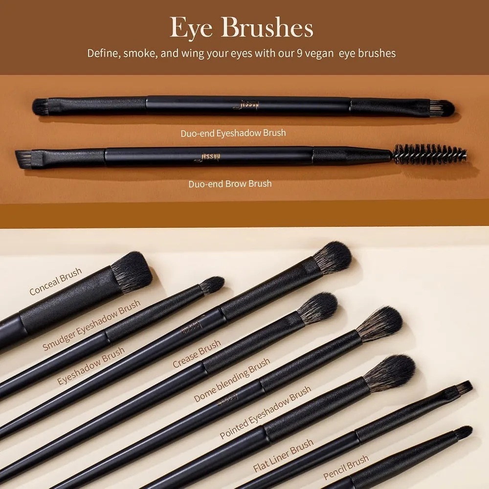 Matte Black Versatile Brush Collection zestaw pędzli do makijażu 14szt. T336