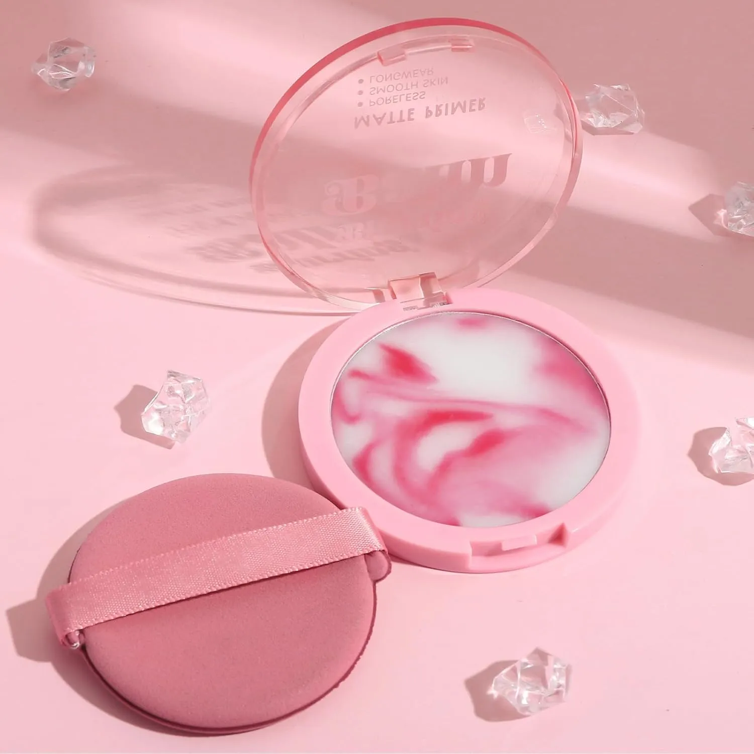 Matte Blurring Balm primer, Blurring Primer makeup & Oil Control setting powder, Jelly texture without powder, Powderless Long Lasting Makeup