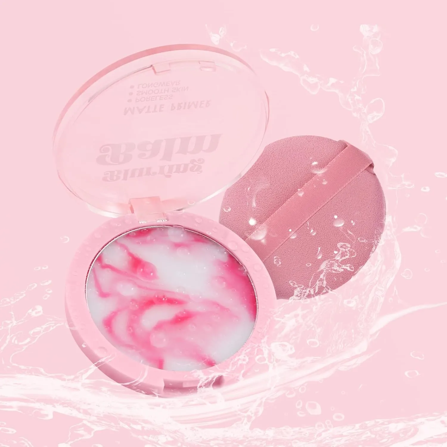 Matte Blurring Balm primer, Blurring Primer makeup & Oil Control setting powder, Jelly texture without powder, Powderless Long Lasting Makeup