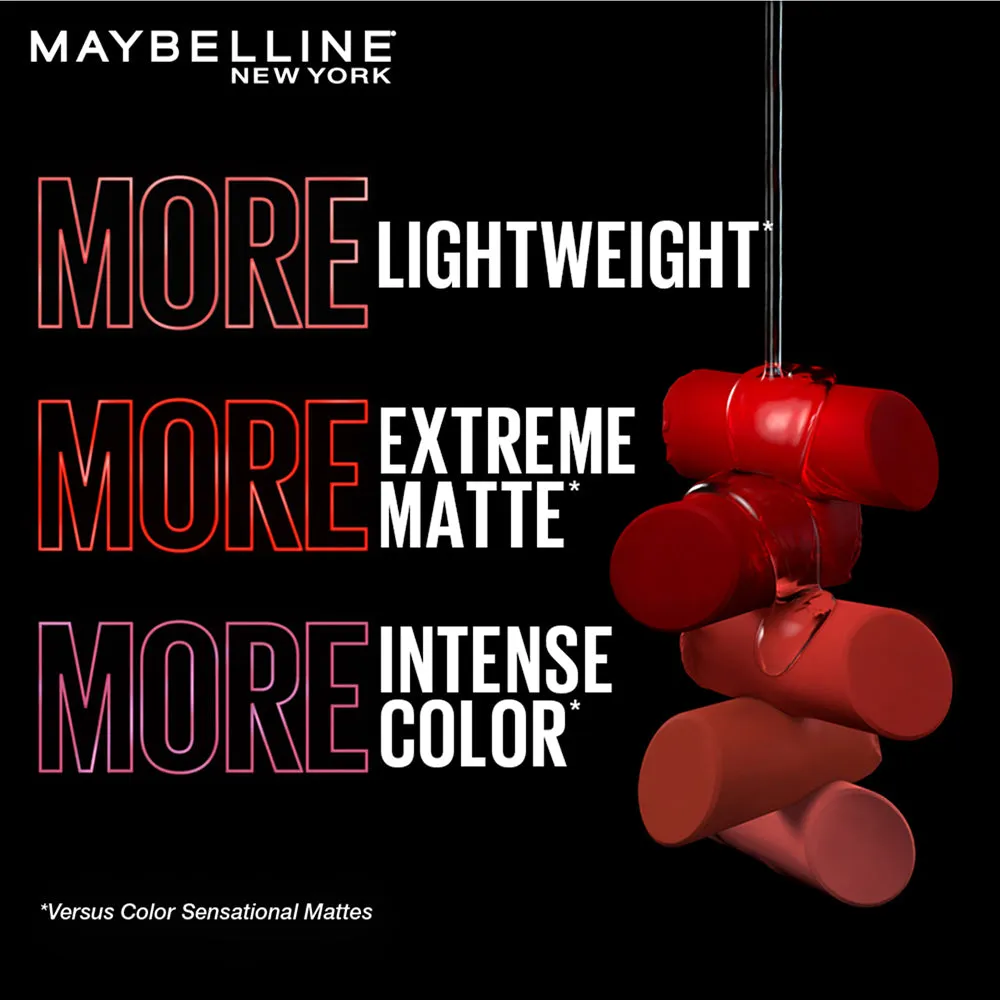 Maybelline New York Color Sensational Ultimattes Lipstick, 199 More Ruby, 1.7g