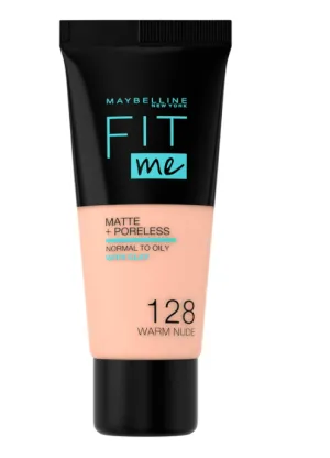 Maybelline New York Fit Me Matte & Poreless Foundation 128 Warm Nude 30ml