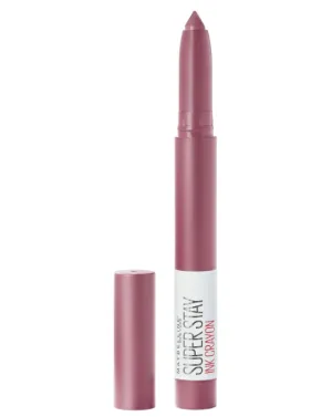 Maybelline Super Stay Ink Crayon Lipstick Makeup, Precision Tip Matte Lip Crayon with Built-in Sharpener, Longwear Up To 8Hrs, Stay Exceptional, Purple Beige, 1 Count