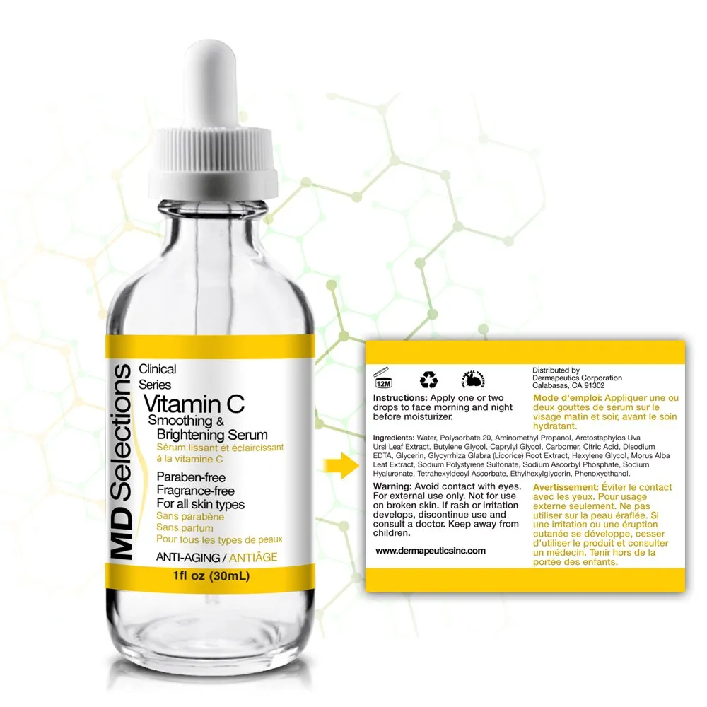 MD Selections Vitamin C/Retinol & Ferulic Serum Set for Face | Day & Night Serum, 2 oz