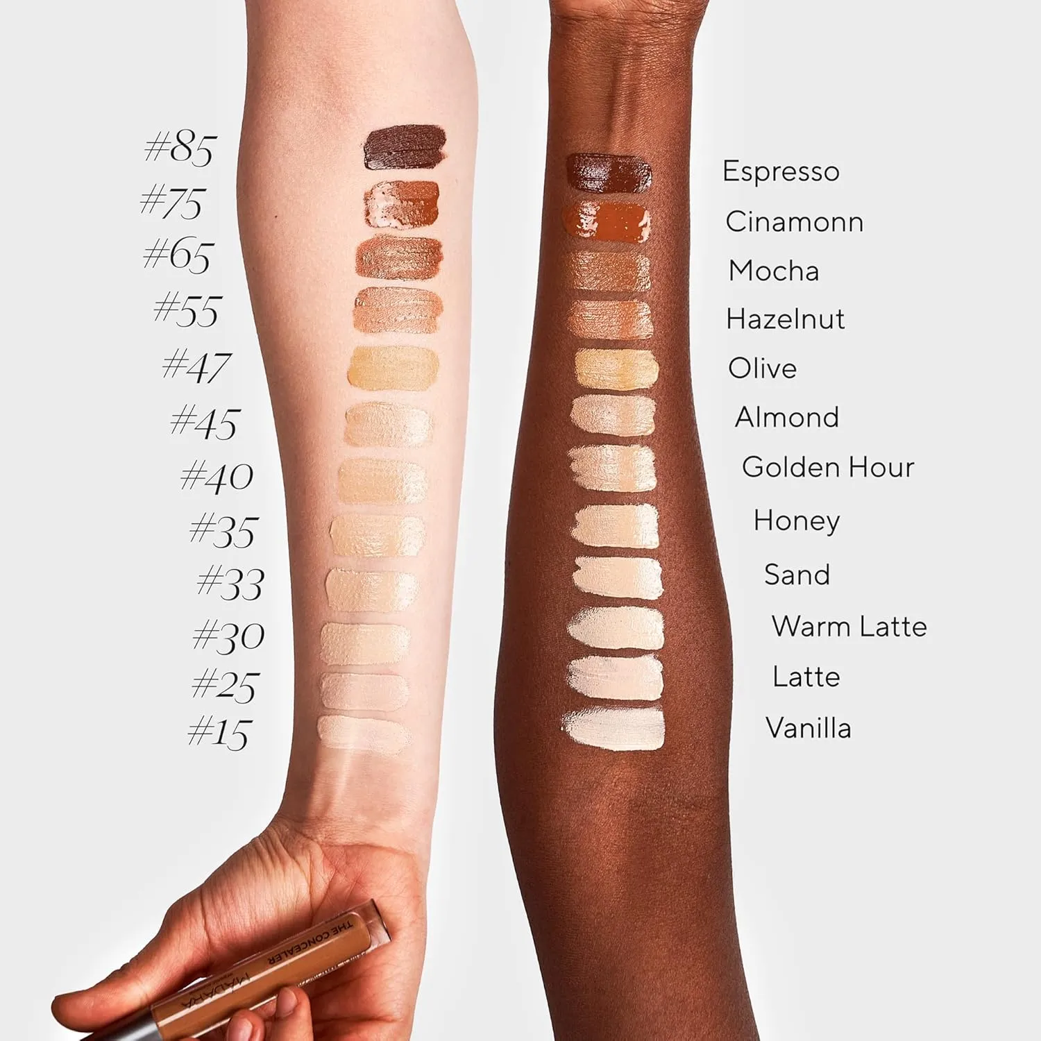 MDARA Organic Skincare | Luminous Perfecting Concealer 35 HONEY  4ml, Dewy finish, With hyaluronic acid, Natural concealer for dark circles and blemishes, Vegan, COSMOS natural certified.