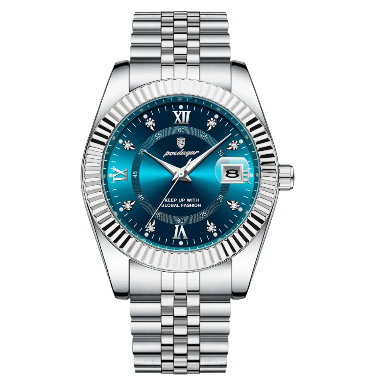 Men's Watch - Waterproof, Luminous Date, Quartz Stainless Steel Wristwatch with Box, Reloj Masculino