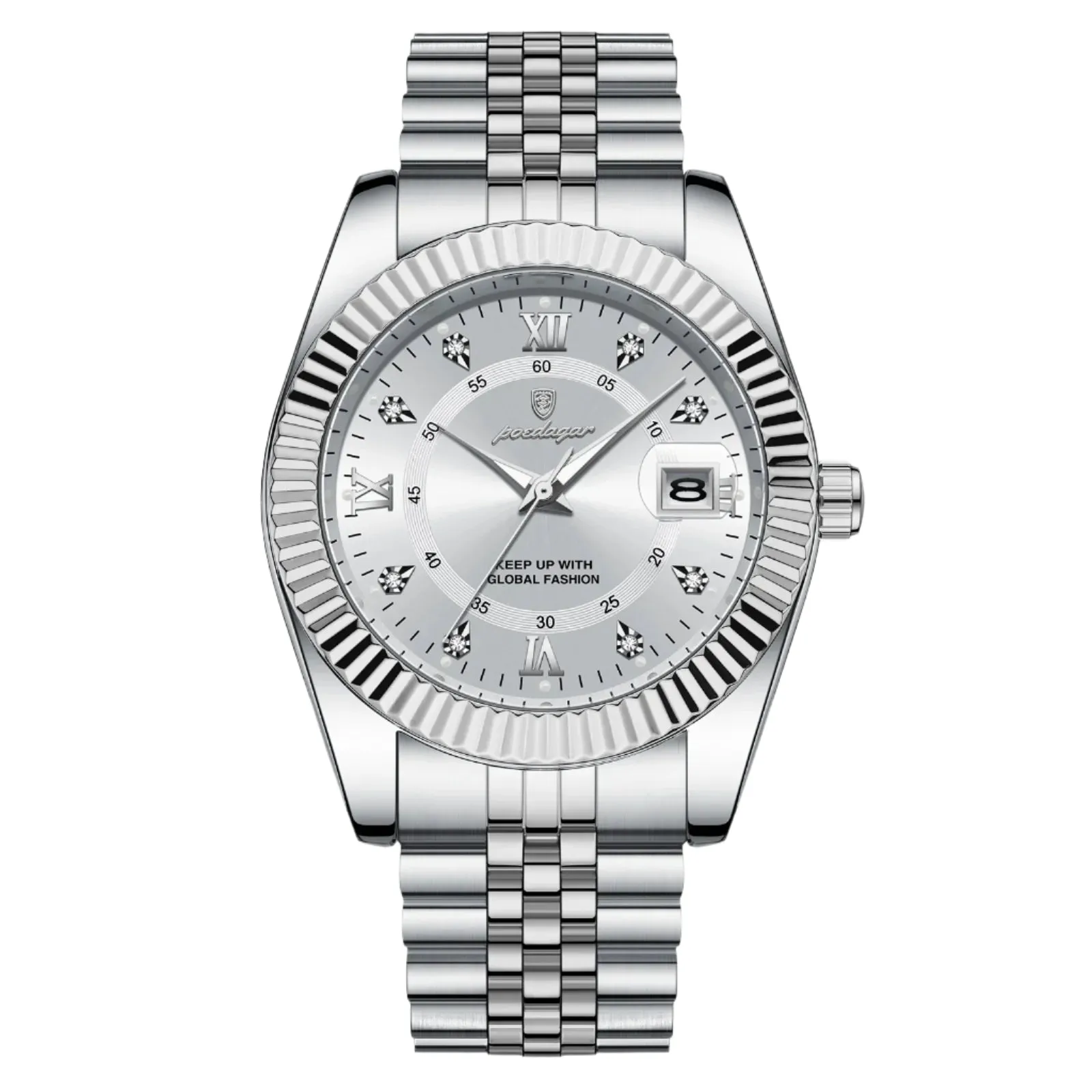 Men's Watch - Waterproof, Luminous Date, Quartz Stainless Steel Wristwatch with Box, Reloj Masculino
