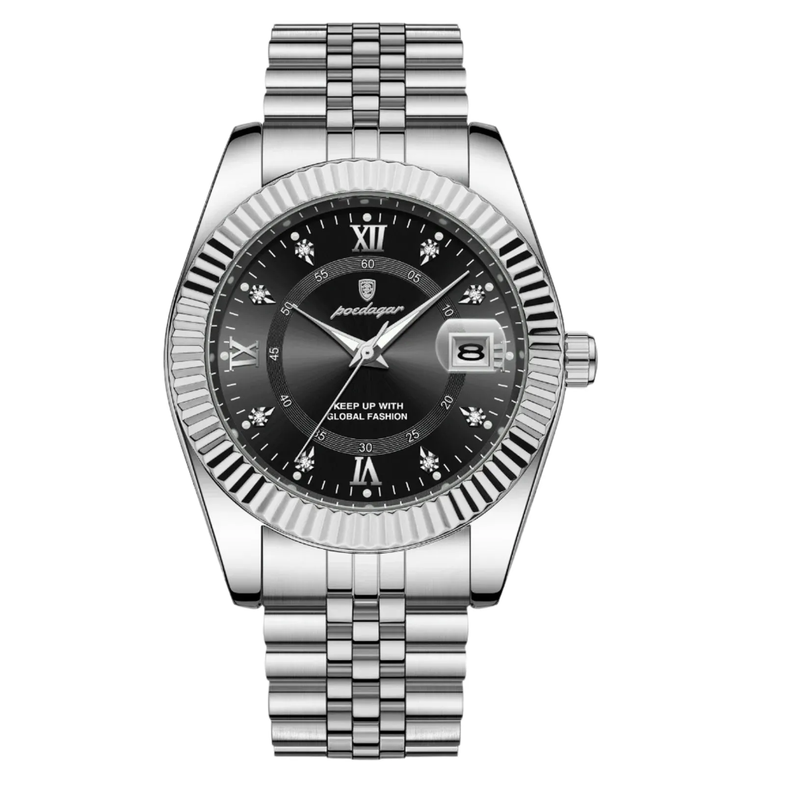 Men's Watch - Waterproof, Luminous Date, Quartz Stainless Steel Wristwatch with Box, Reloj Masculino