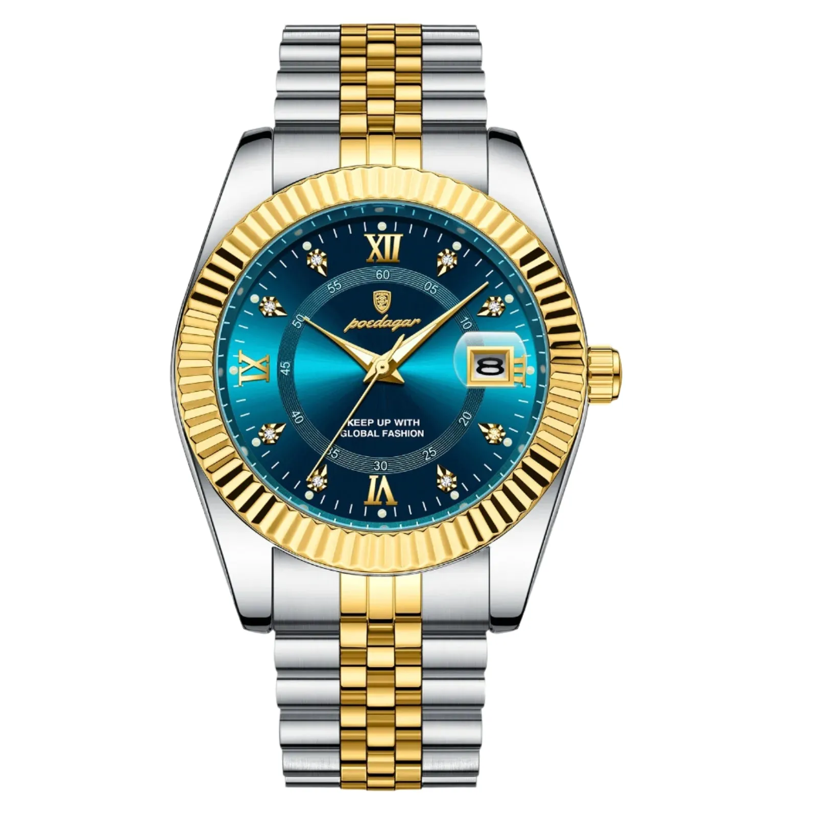 Men's Watch - Waterproof, Luminous Date, Quartz Stainless Steel Wristwatch with Box, Reloj Masculino