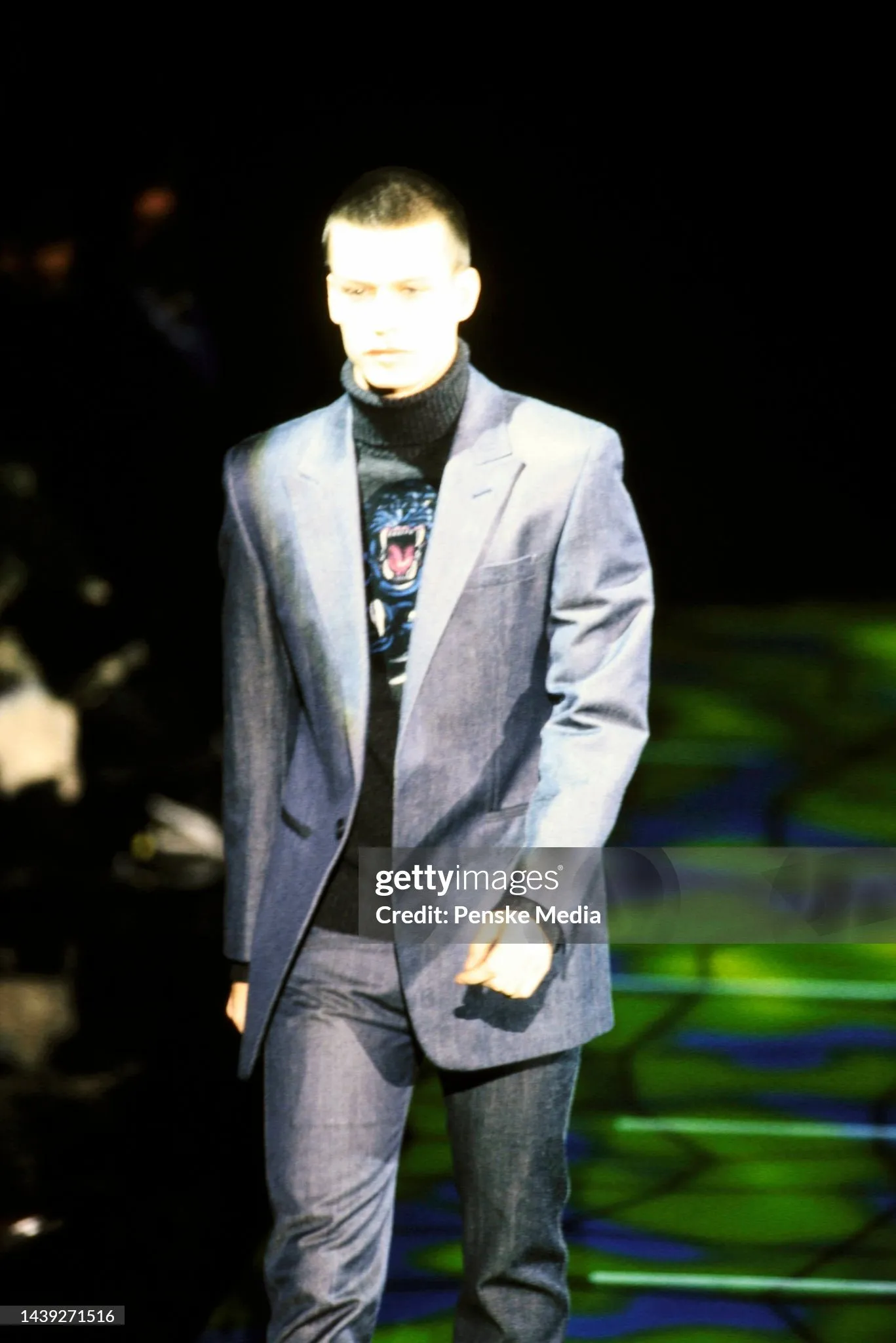 *Menswear* Versace Fall 2000 Panther Head Cream Knitted Sweater