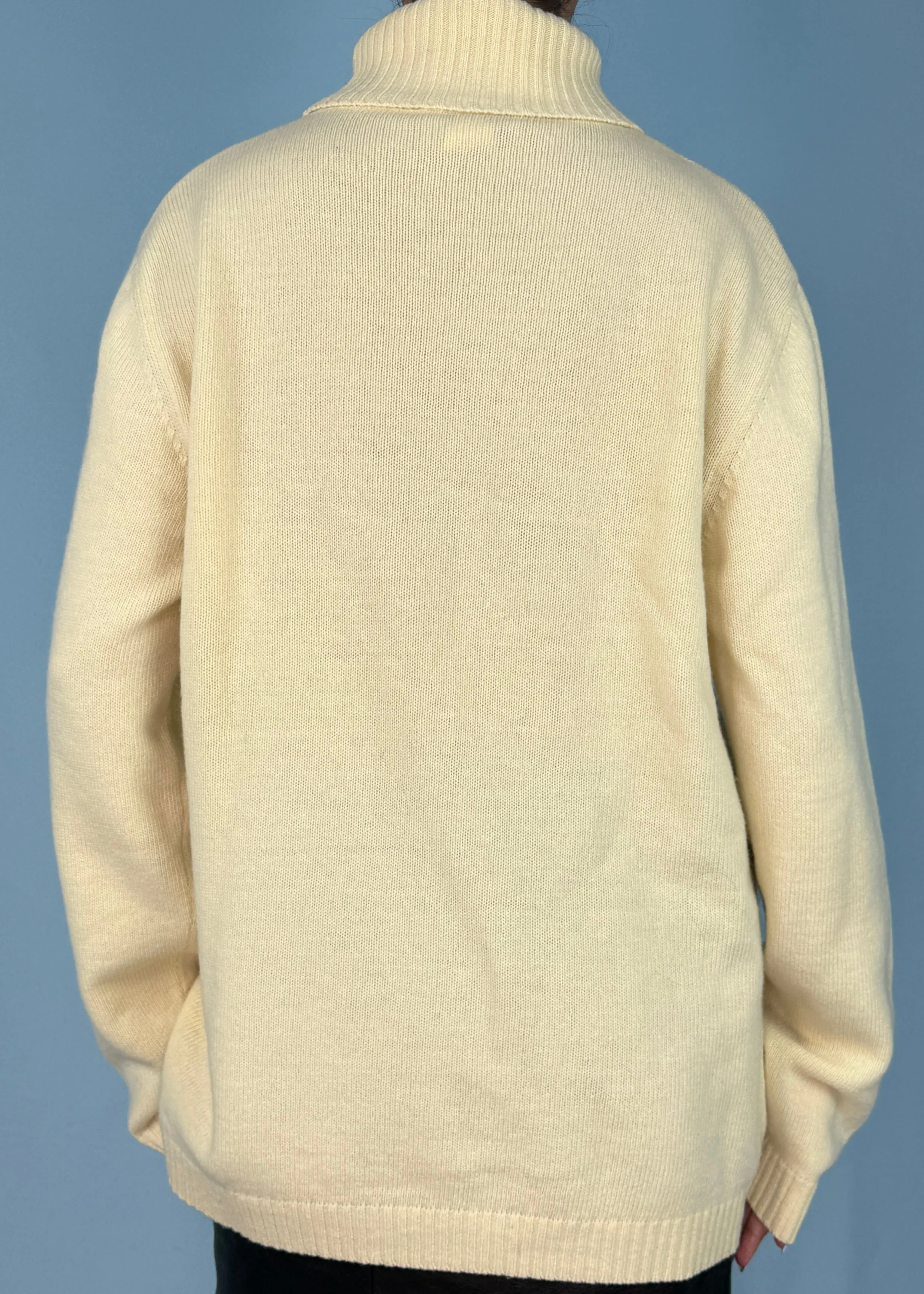 *Menswear* Versace Fall 2000 Panther Head Cream Knitted Sweater