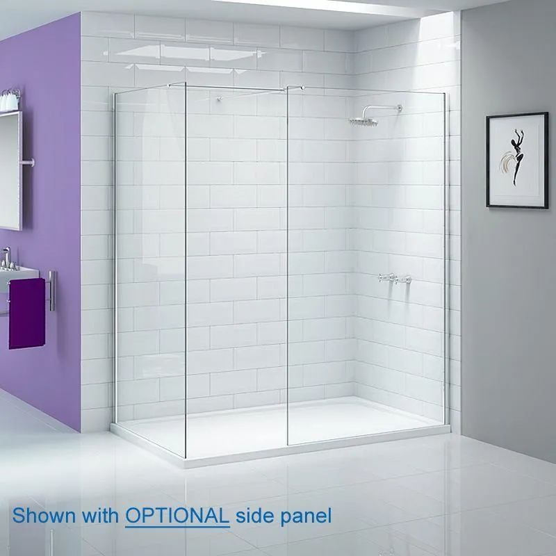 Merlyn Ionic Wet Room Shower Screen Panel With Wall Brackets - 1600mm