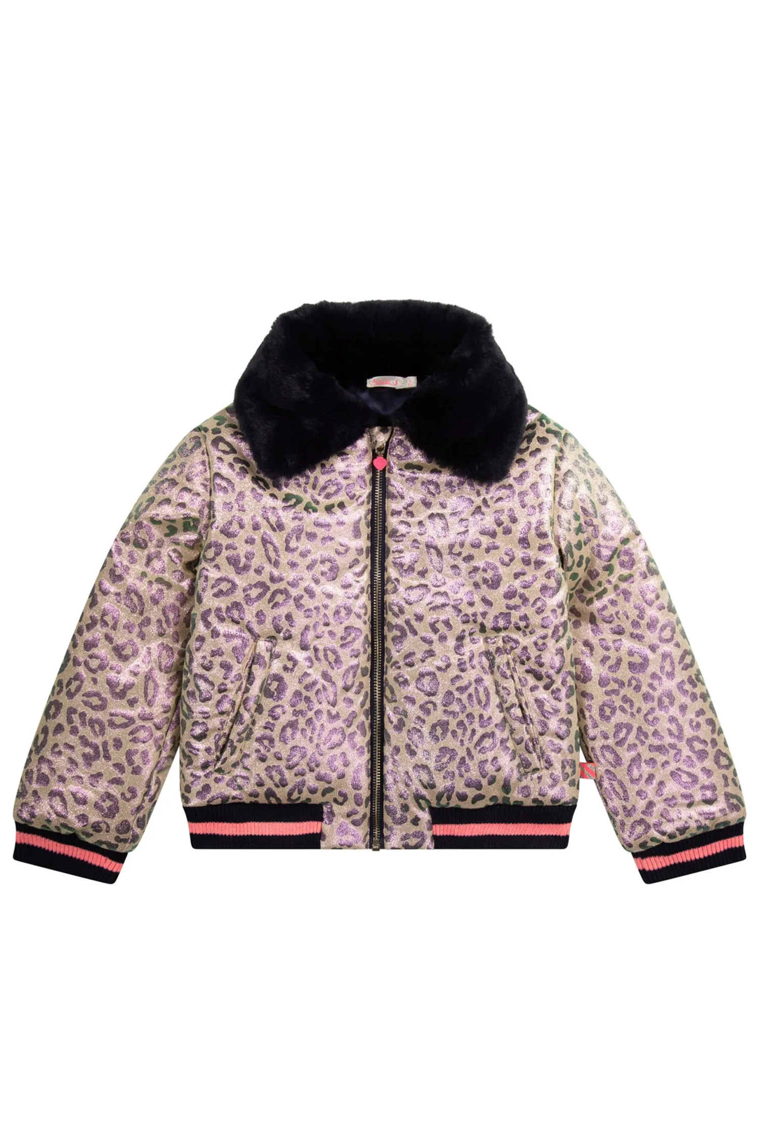 Metallic Leopard Faux Leather Jacket