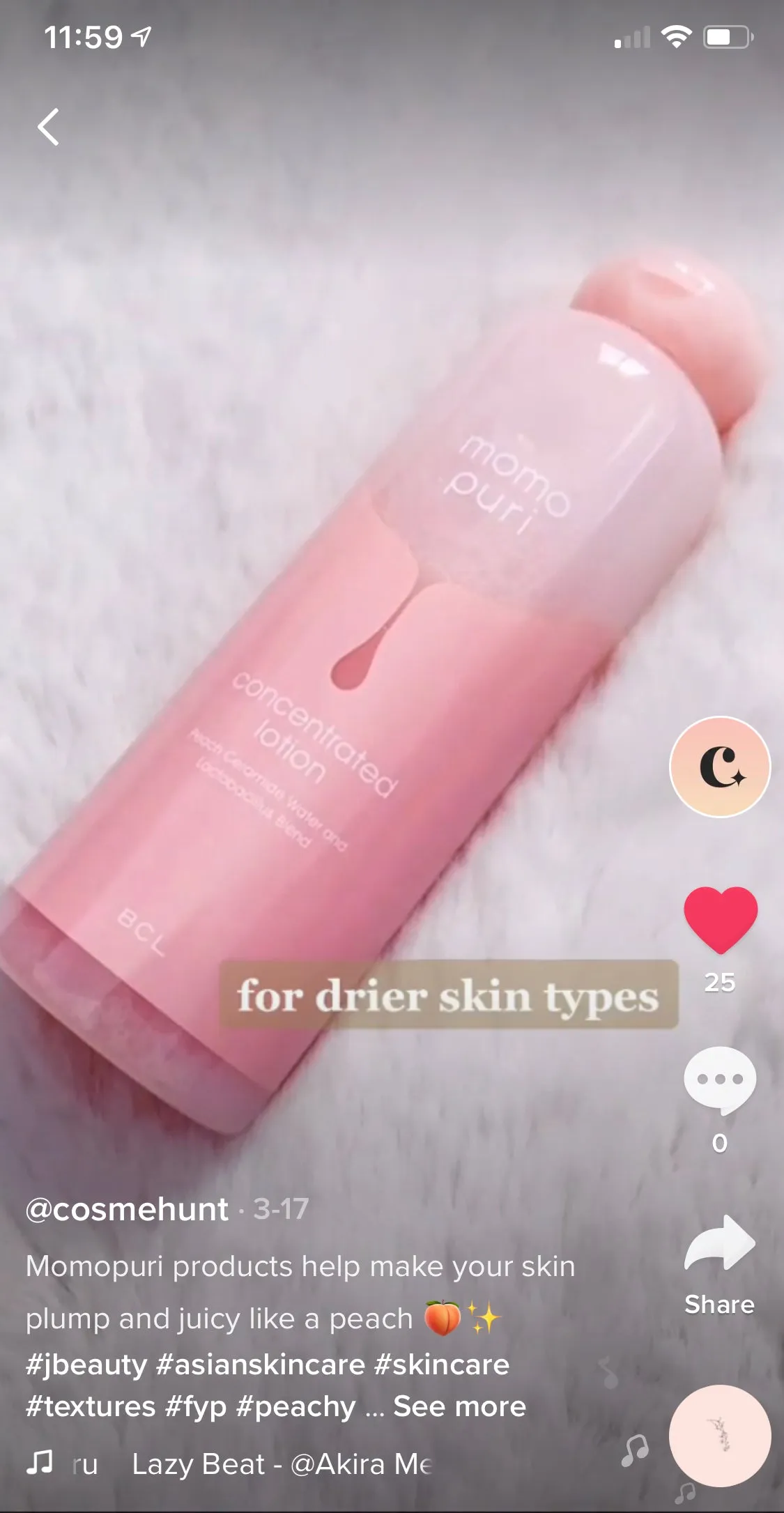 Momopuri Moisturizing Rich Lotion