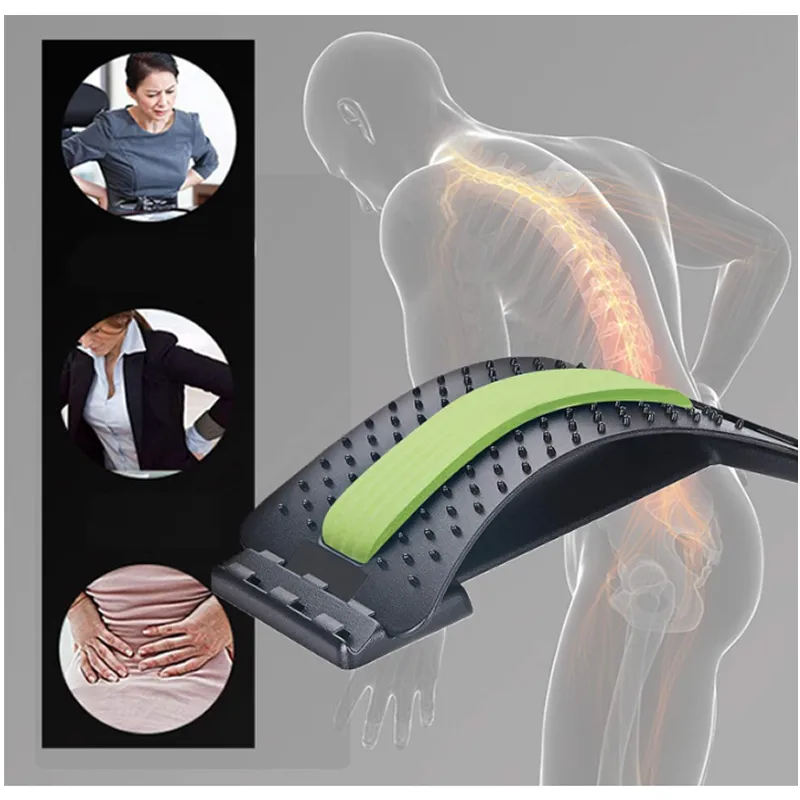 Multi-Level Back Lumbar Stretching Device F49-8-187 Yellow