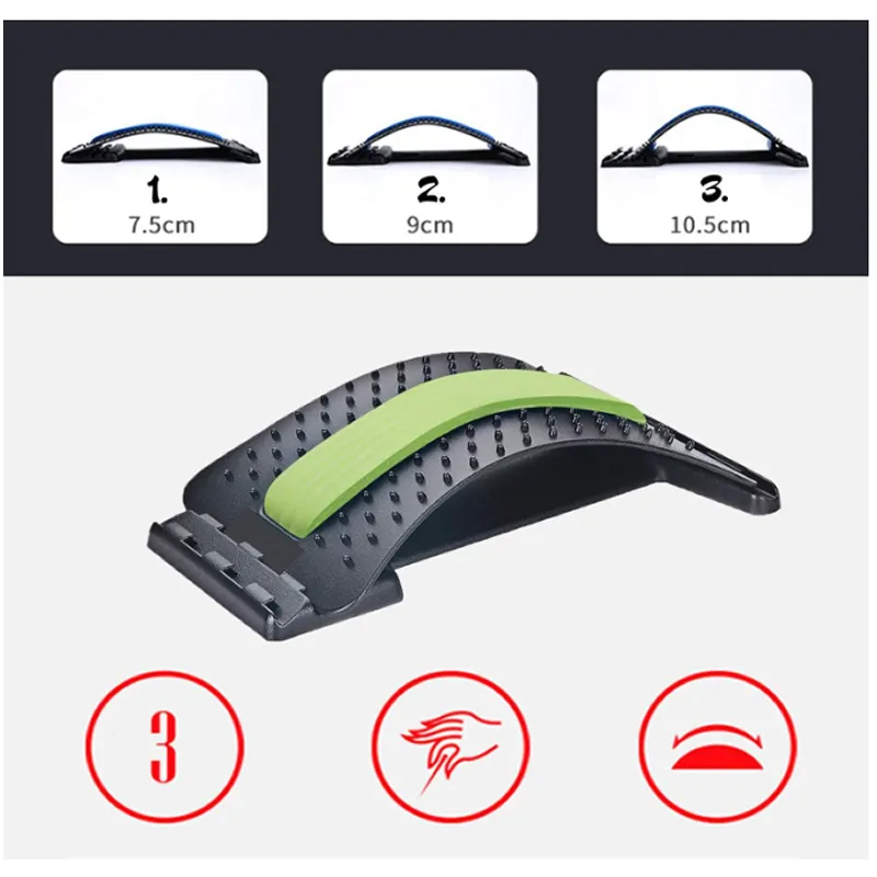 Multi-Level Back Lumbar Stretching Device F49-8-187 Yellow