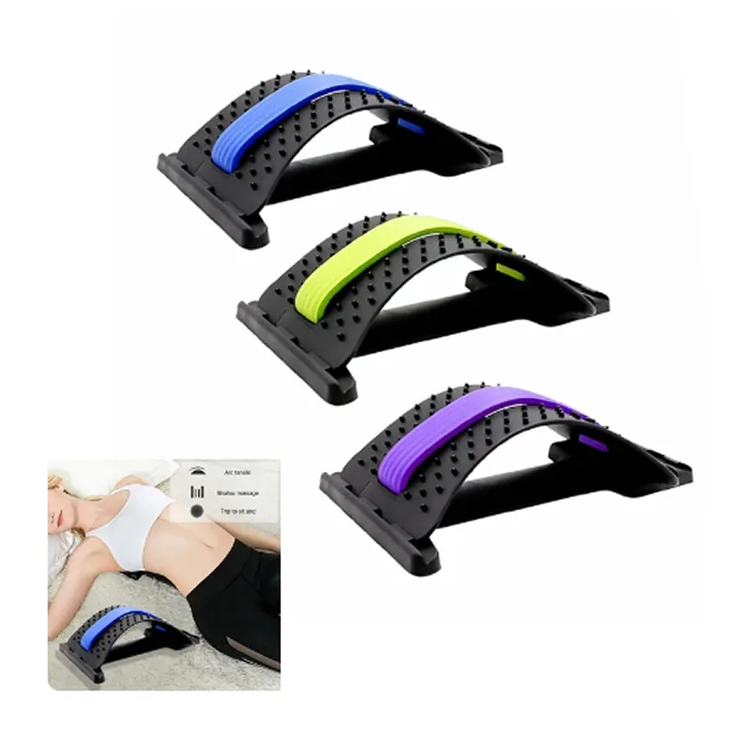 Multi-Level Back Lumbar Stretching Device F49-8-187 Yellow
