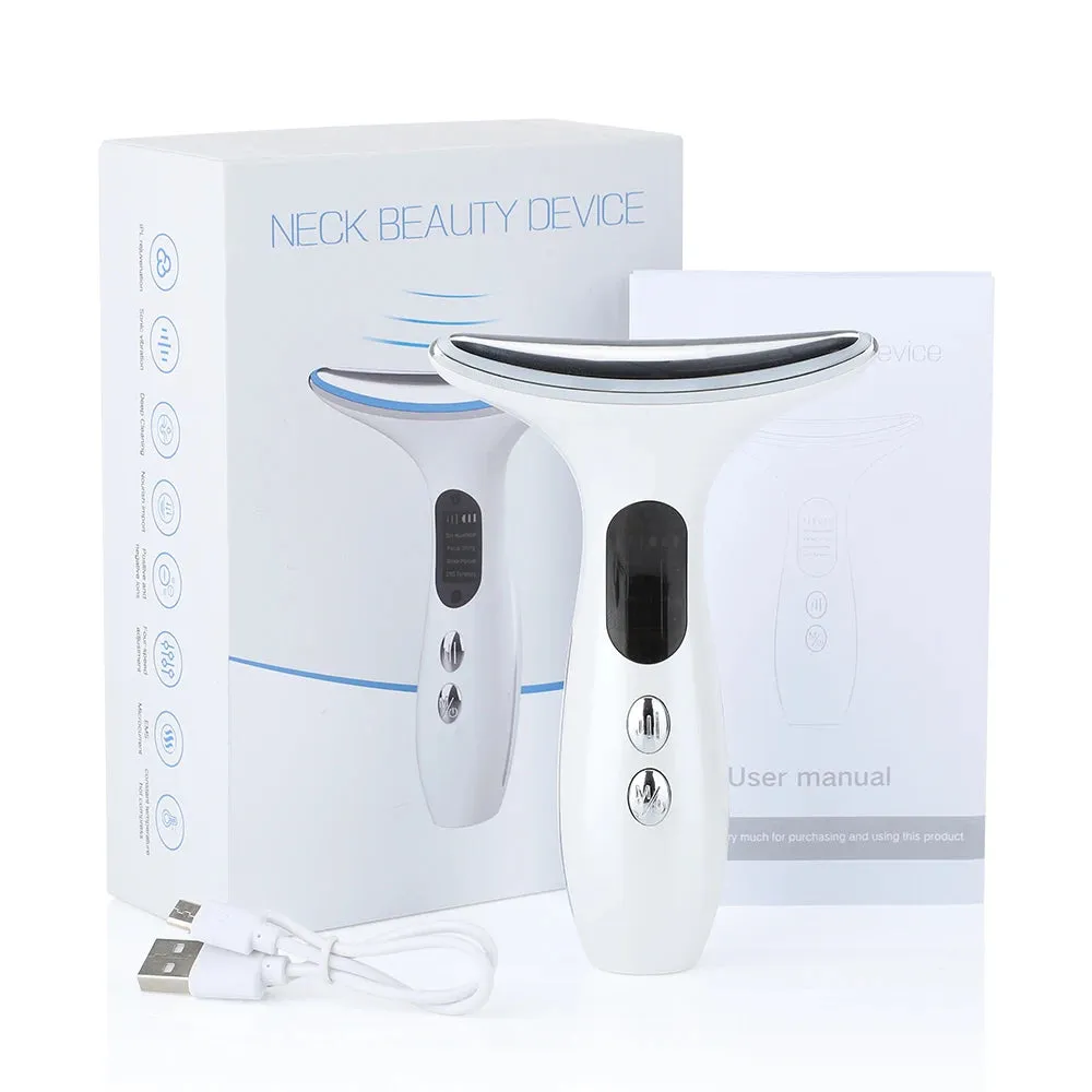 Neck Face Skin LED Photon Therapy:Featuring four modes and three intensity adjustments, it accelerates blood circulation, promotes collagen production, dredges meridians, shrinks pores, and rejuvenates the skin for a youthful appearance.