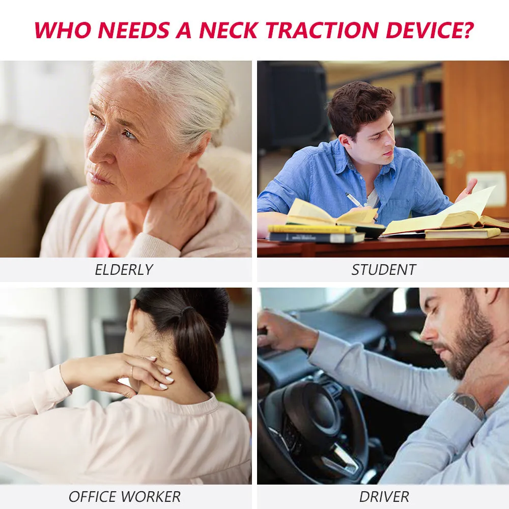 Neck Traction Device by Air Collar, Inflatable & Adjustable Neck Stretcher Neck, Neck Support Brace for Pain Relief