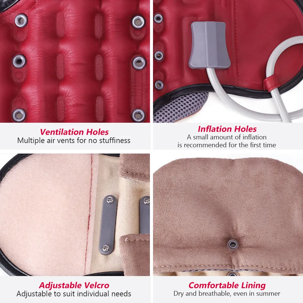 Neck Traction Device by Air Collar, Inflatable & Adjustable Neck Stretcher Neck, Neck Support Brace for Pain Relief