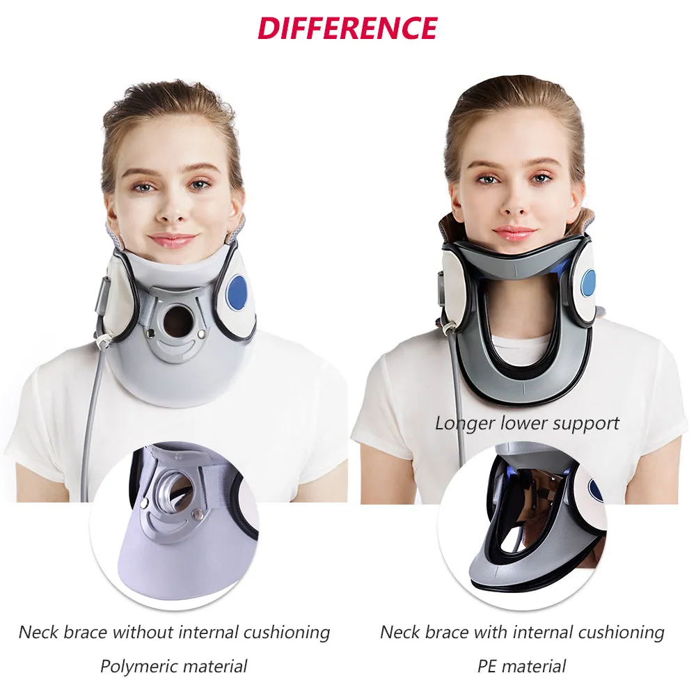 Neck Traction Device by Air Collar, Inflatable & Adjustable Neck Stretcher Neck, Neck Support Brace for Pain Relief