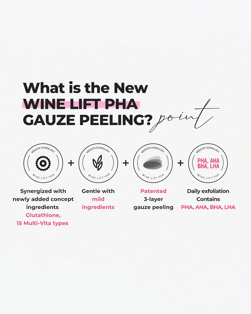 NEOGEN Wine Lift PHA Gauze Peeling Pads