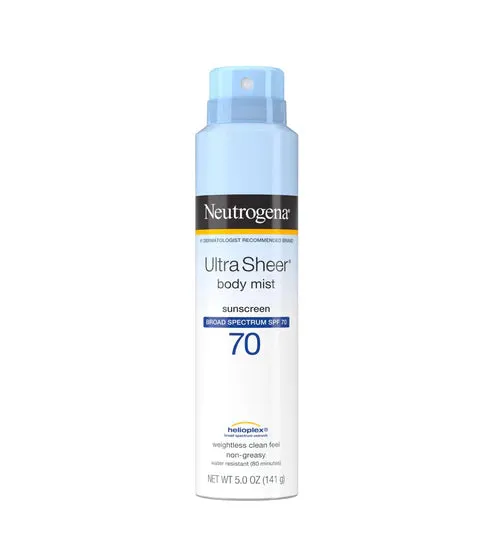Neutrogena Sunscreen Spray Ultra Sheer Body Mist SPF 70
