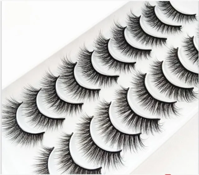 NEW 10 Pairs Natural False Eyelashes Fake Lashes Long Makeup 3d Mink Lashes Extension Eyelash Mink Eyelashes for Beauty 54