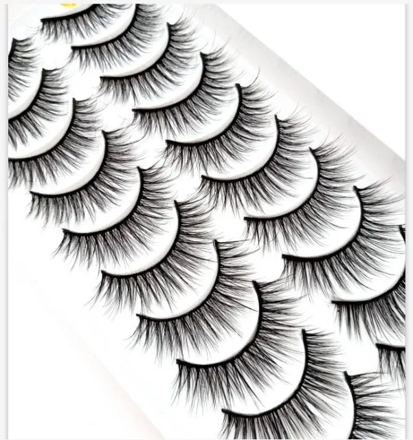 NEW 10 Pairs Natural False Eyelashes Fake Lashes Long Makeup 3d Mink Lashes Extension Eyelash Mink Eyelashes for Beauty 54
