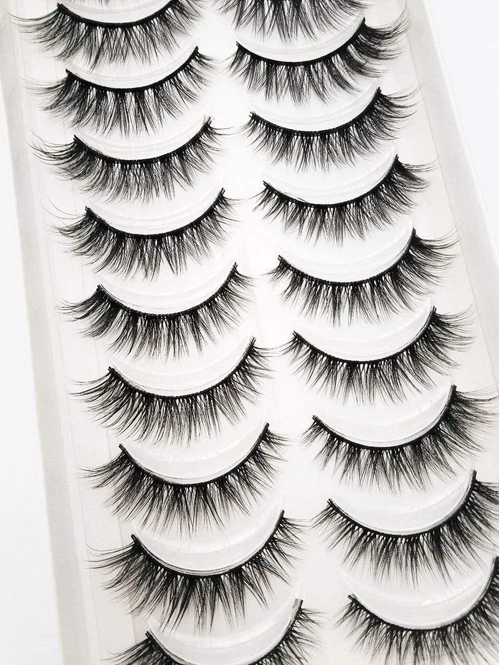 NEW 10 Pairs Natural False Eyelashes Fake Lashes Long Makeup 3d Mink Lashes Extension Eyelash Mink Eyelashes for Beauty 54